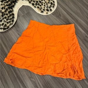 Zara orange skirt